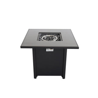 Powder Coated Fire Pit With Top - Black
