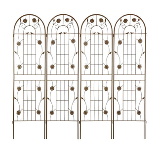 Metal Garden Trellis Rustproof Trellis For Climbing Plant Outdoor Flower Support