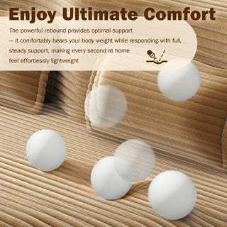 Modern Floor Sofa With 2 Pillows, Convertible Twin Size Folding Mattress For Living Room