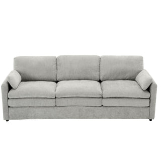 Cozy Upholstered 3 Seater Sofa With Double Cushion