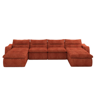 Modern L Shaped Modular Beanbag Sofa, Comfortable Lazy Style, Compression Sponge And Cloth