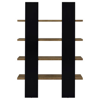 Mystrene - 4 Shelf Bookcase With Open Shelving Design - Black