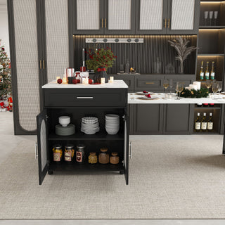 Expandable Kitchen Island With Power Outlet