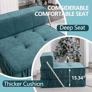 Folding Sofa With Removable Back Cushion, Convertible Futon Sleeper Chair