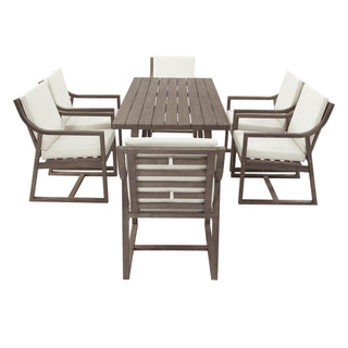 7 Piece Modern Outdoor Dining Set, Patio Furniture