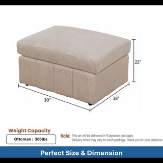 Oversized Ottoman Footrest, Living Room Accent