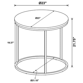Arrize - Round Side End Table - Pine Wood