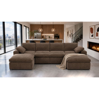 Sectional, Large Arms, Toss Pillows Included