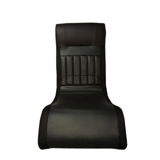 Foldable Gaming Chair With Onboard Speakers, LED Strip Lighting, Bluetooth, Vibration Massage, USB Charging Port - Black