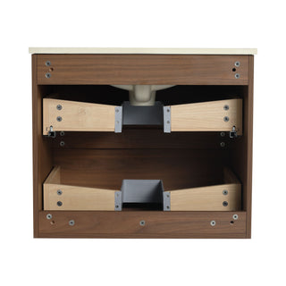 Wall Mounted Bathroom Vanity & Sink, 2 Soft Close Drawers