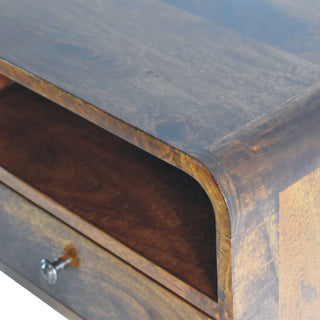 Curved Upper Slot Floating Nightstand