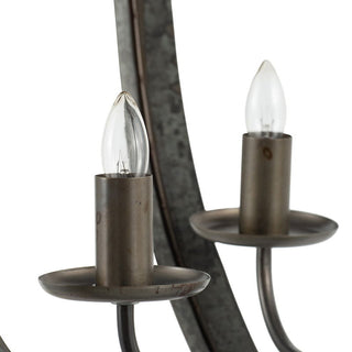 4 Light Metal Chandelier, Hanging Light Fixture With Adjustable Chain For Kitchen, Bulb Not Included - Gray