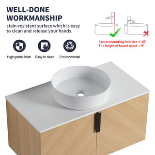 Wall Mounted Bathroom Vanity With Art Sink