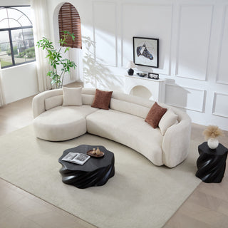 Curved Sectional Sofa, L - Shape Modular Chaise