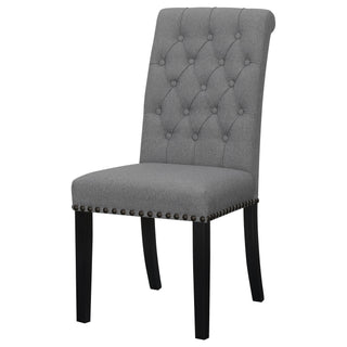 Tufted Rolled Backrest Side Chairs (Set of 2)