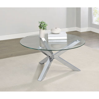 Round Top Coffee Table - Chrome