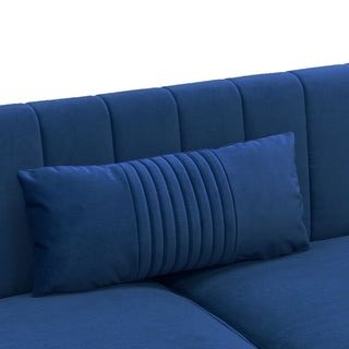 2 Piece Sofa 3 Seater Sofas Set - Blue