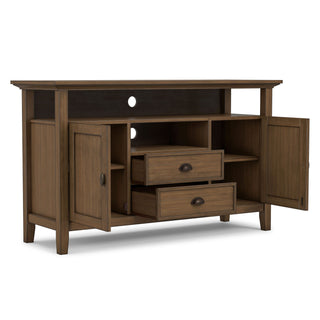 Redmond - Tall TV Media Stand - Rustic Natural Aged Brown