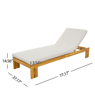 Outdoor Chaise Lounge With 5 Position Adjustable Backrest