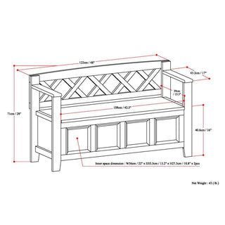 Amherst - Entryway Storage Bench - Gray