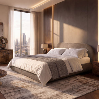 Archie Puffy Grounded - Upholstered Platform Bed