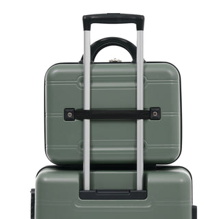 6 Piece Lightweight Hardshell Luggage Set With Double Spinner Wheels, Password Lock