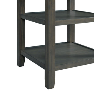 Amherst - Counter Table With Wood Leg - Gray Finish