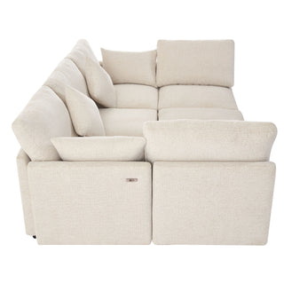 Sectional Sofa Modular U-Shaped With Ottoman & USB Ports
