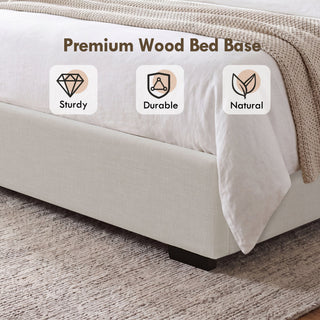Hampton - Upholstered Platform Bed With Tall Headboard