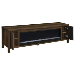Alamitos - Electric Fireplace TV Stand With Flame Visualizer - Pine Wood