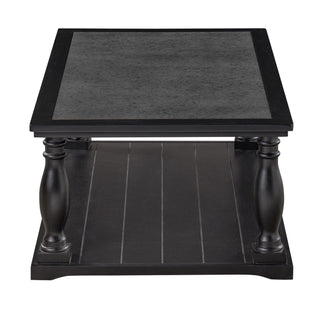 Farmhouse Rectangular Coffee Table With 2 Tiers