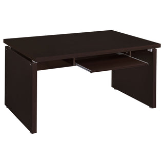 Ulloa - L Shaped Office Desk With Slide Out Keyboard Tray And Storage Drawers - Cappuccino