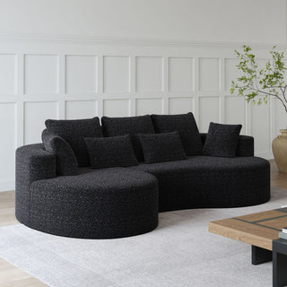 Curved Oversized Sectional Sofa With Extra Deep Seat
