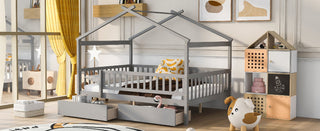 House Bed With 2 Drawers