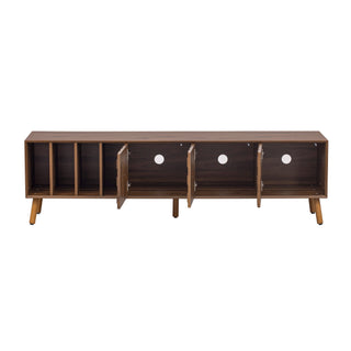 TV Stand, Cabinet For Living Room, Fits TVs Up To 80" - Walnut