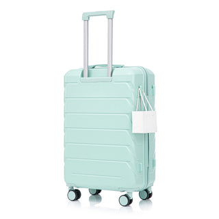 Hard Shell Luggage With Scratch Resistant Surface, 4 Wheels, Combination Lock & Side Hooks