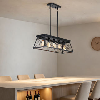 Chandelier Pendant Light For Dining Room Kitchen, 5 Light Fixture With Adjustable Height