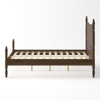 Retro 4 Poster Platform Bed Frame With Curved Tall Headboard