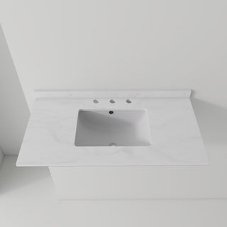 Basin Sink, 0.6" Ultra Thin Profile, Triple Faucet Holes, Sink Only