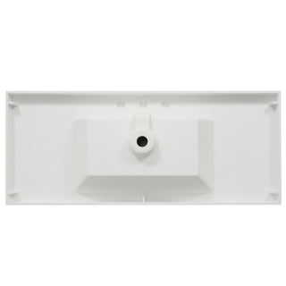 Vanity Top With 3 Faucet Holes, Rectangular Basin For Bathroom - White