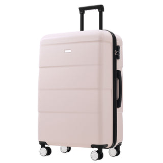 Hardshell Luggage Set 6 Piece With Duffel & Toiletry Bag, Lightweight Spinner Wheels, 16" / 20" / 24" / 28" Suitcases - Light Pink