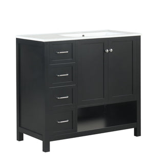 Modern Bathroom Vanity With Sink Top, 2 Doors And 2 Drawers