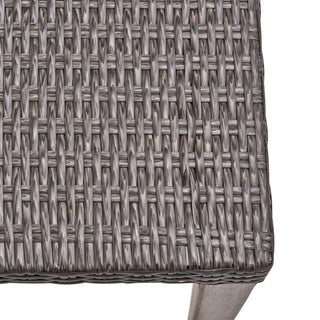 Savannah - Outdoor Wicker And Ottoman - Gray