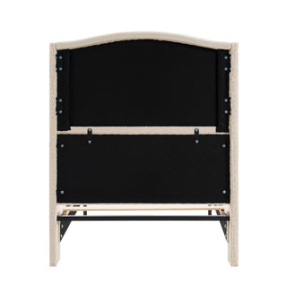 Platform Bed Frame With Tall Headboard And High Footboard
