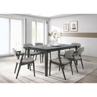 Modern Dining Chair And Zigzag Arm Design (Set of 2)