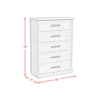 Avalanche - 5-Drawer Chest - Antique White