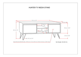 Hunter - TV Media Stand - Umber Brown Stain