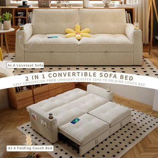 2 In 1 Convertible Sofa Bed For Living Rooms