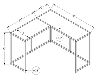 Corner Accent Console Table For Entryway, Unique L-Shaped Design