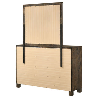 Bren - 8 Drawer Dresser With Mirror - Rustic Brown